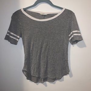 Grey and white tee